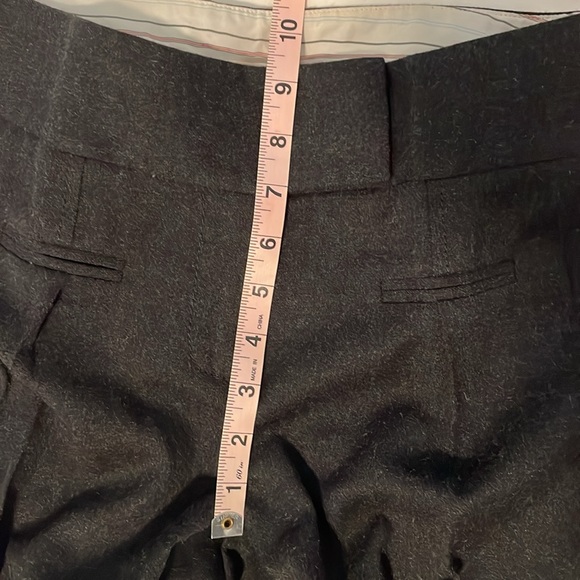 Diane von Furstenberg Midrise Flared Grey Wool Pants - Picture 14 of 15